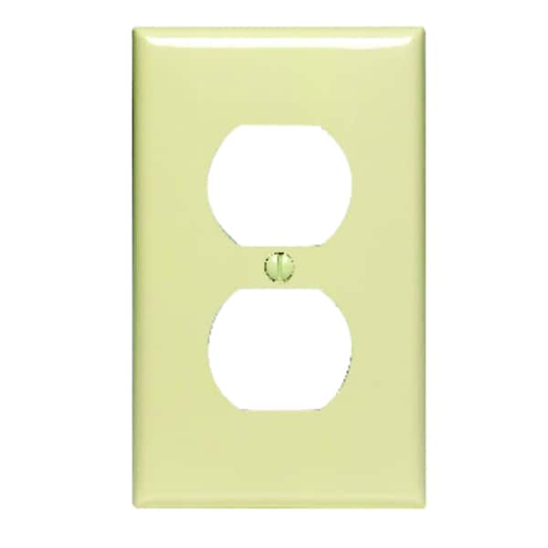 Leviton Faceplate, Number of Gangs: 1 Nylon, Ivory 80703-00I - main